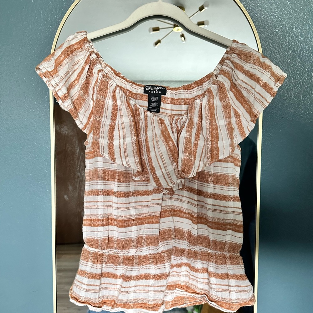 Women's Striped Off-Shoulder Top